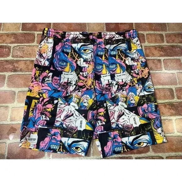New Fresh Prints of Tokyo by Drill Clothing Shorts sz Large Manga Print Design - Picture 4 of 9